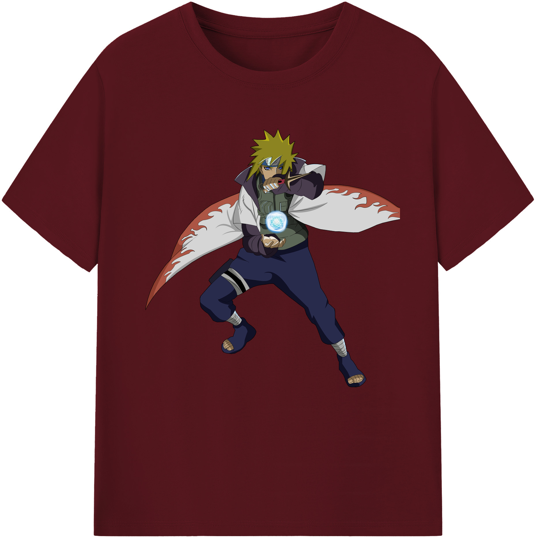 （画像用） NARUTO -ナルト- 波風 ミナト Namikaze Minato 綿100％半袖Tシャツ（フロントプリント）
